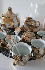 Porseleinen koffie set (Goud/Wit), Antiek en Kunst, Antiek | Servies compleet, Ophalen