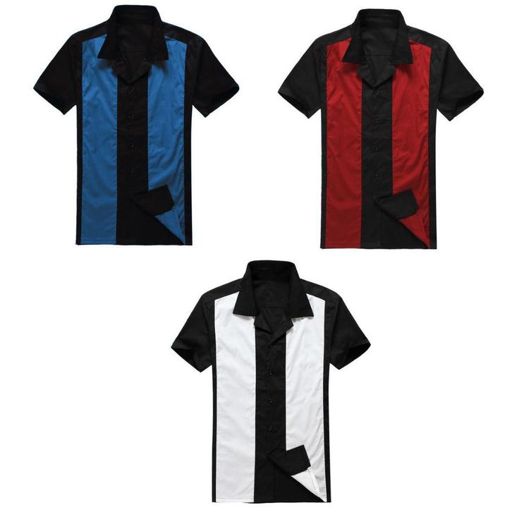 Rockabilly overhemd shirt retro vintage bowling S M L XL, Kleding | Heren, Overhemden, Nieuw, Verzenden