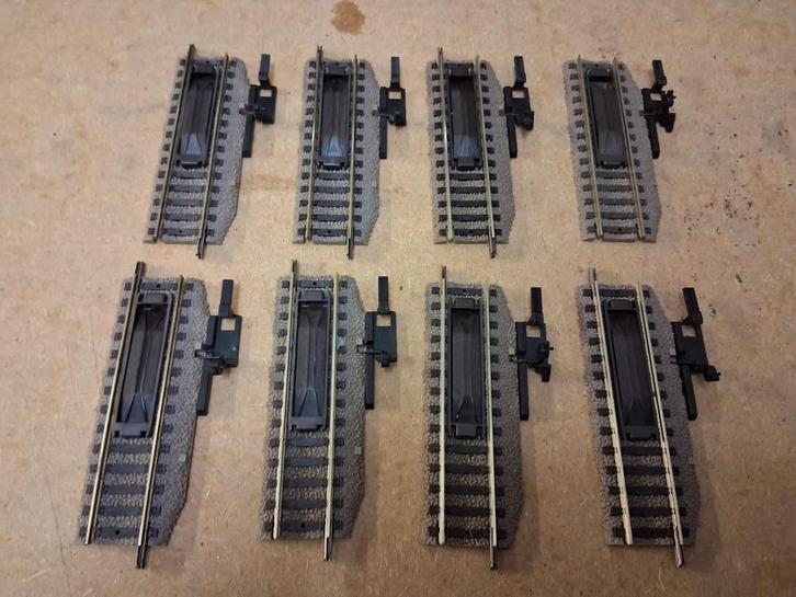 8 x 6114 fleischmann hand ontkoppelrail in bijna nieuwstaat, Hobby en Vrije tijd, Modeltreinen | H0, Zo goed als nieuw, Rails