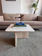 Travertin salontafel / bijzettafel, Ophalen, Overige materialen, 50 tot 100 cm, Vierkant