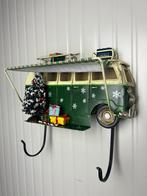 Retro Bus met luifel kerst metalen wandbord Groen, Ophalen of Verzenden, Nieuw, Auto's