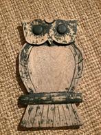 Handgesneden houten beeld van een uil, 40 cm hoog., Antiek en Kunst, Ophalen