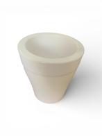 Verlichte sfeervolle kunststof bloempot, Ø13 cm, 20 cm hoog, Tuin en Terras, Bloempotten, Kunststof, Rond, Ophalen of Verzenden