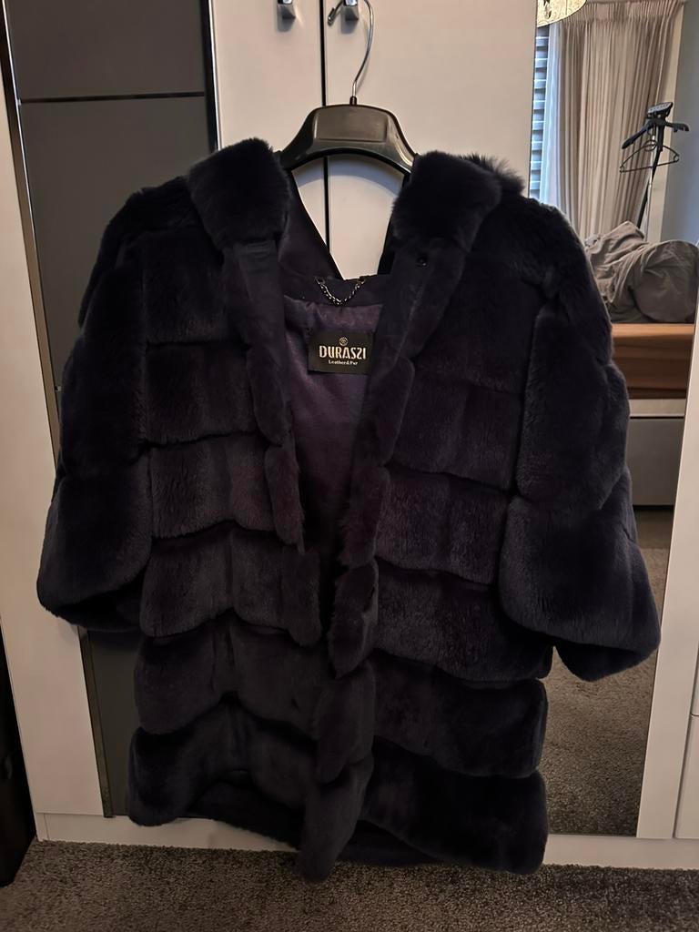 Churchilla bontjas mt M, Ophalen of Verzenden, Zo goed als nieuw, Maat 38/40 (M), Blauw