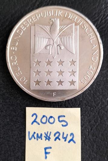 2005 10 Euro Berta von Suttner KM#242F 925/1000 Zilver. beschikbaar voor biedingen