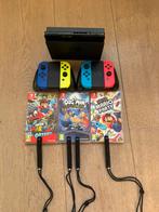 Nitendo switch met accessoires en 3 spellen, Spelcomputers en Games, Spelcomputers | Nintendo Switch, Met 3 controllers of meer