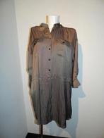 Zadig & Voltaire zijde achtige jurk grijs bruin van kleur M, Kleding | Dames, Jurken, Maat 38/40 (M), Verzenden, Zo goed als nieuw