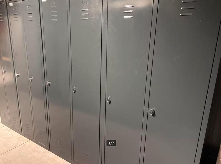Metalen Garderobekasten - antraciet, Huis en Inrichting, Kasten | Lockerkasten, Gebruikt, Ophalen of Verzenden