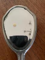 Vintage Verzilverde Kaptafel Set met Spiegel & Borstels, Antiek en Kunst, Ophalen of Verzenden, Ovaal, Minder dan 50 cm, Minder dan 100 cm