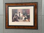 Honden schilderij in prachtige lijst, Antiek en Kunst, Ophalen
