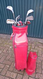Rode retro Wilson golftas incl. clubs, Ophalen