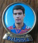 3x pin FC Barcelona spelers Guardiola Stoichkov Sergi, Ophalen of Verzenden, Gebruikt, Sport, Speldje of Pin