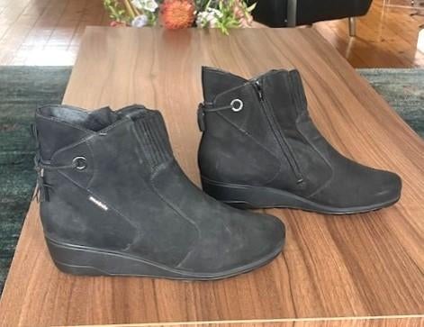 nieuwe leren Mobils (Mephisto) enkellaars schoen maat 39, Zwart, Lage of Enkellaarzen, Nieuw, Ophalen of Verzenden