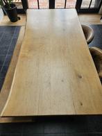 Eettafel, bank en stoelen, Huis en Inrichting, Tafels | Eettafels, Ophalen, Eikenhout, 50 tot 100 cm, Zo goed als nieuw