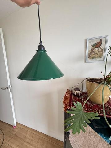 Vintage emaille lamp jaren 90’ beschikbaar voor biedingen