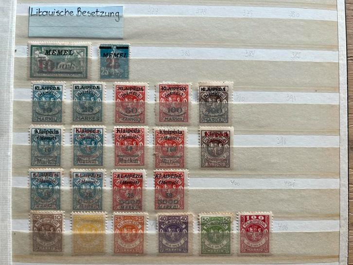 Memel- Litauische Bezetzung, Postzegels en Munten, Postzegels | Europa | Duitsland, Duitse Keizerrijk, Ophalen of Verzenden