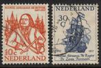 693 - 94 gebruikt ( De Ruyter zegels 1957 ), Postzegels en Munten, Postzegels | Nederland, Verzenden, Na 1940, Gestempeld