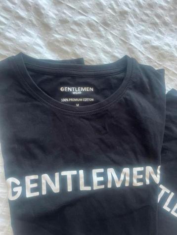 2x Zwart Gentlemen T-shirt - Maat M beschikbaar voor biedingen
