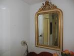 Spiegel met engelen goudkleur brocante barok antiek, Antiek en Kunst, 50 tot 100 cm, 100 tot 150 cm, Ophalen of Verzenden, Ovaal