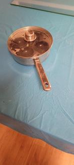 Gepocheerd ei kookpan, Huis en Inrichting, Keuken | Potten en Pannen, Gebruikt, Rvs, Keramische plaat, Ophalen