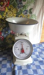 weegschaal/ keuken weegschaal met emaille bakje, Ophalen of Verzenden, Zo goed als nieuw