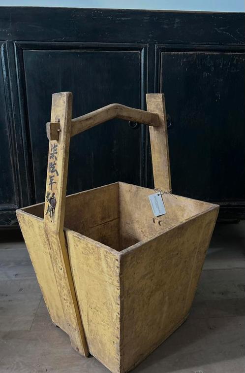 Oude Chinese houten rijstmand  plukmand aura Peeperkorn, Antiek en Kunst, Curiosa en Brocante, Ophalen of Verzenden