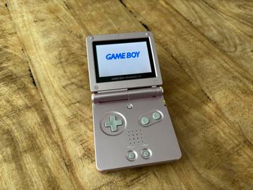 Gameboy Advance SP AGS-101 Roze met oplader beschikbaar voor biedingen