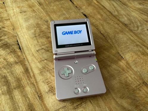 Gameboy Advance SP AGS-101 Roze met oplader, Spelcomputers en Games, Spelcomputers | Nintendo Game Boy, Zo goed als nieuw, Game Boy Advance SP