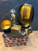 Decoratie set goud kaars zwart schildpad egg cadeau chique, Ophalen of Verzenden, Zo goed als nieuw