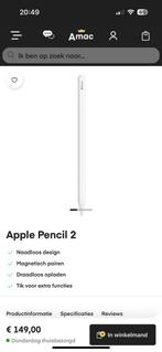 Apple Pen Generation 2 - magnetisch, Ophalen, Overige modellen, Wit, Zo goed als nieuw