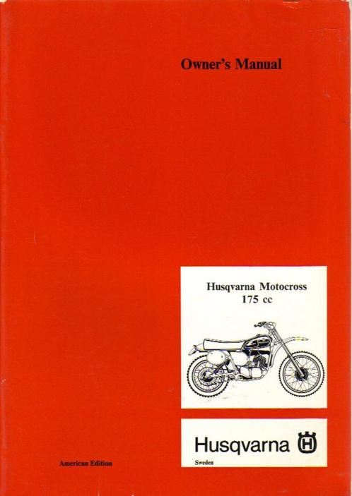 Husqvarna Owners Manual Motocross 175 cc (6246z), Motoren, Handleidingen en Instructieboekjes, Overige merken, Verzenden
