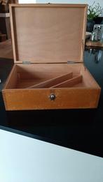 Houten Handwerkdoos - 2 Lagen, Vakken voor Breinaalden, Huis en Inrichting, Ophalen