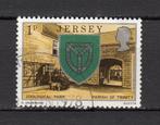 Jersey UK met een groen wapen, Verzenden, Gestempeld