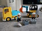 Duplo Graafmachine & Kiepwagen Set, Ophalen of Verzenden, Gebruikt, Complete set, Duplo