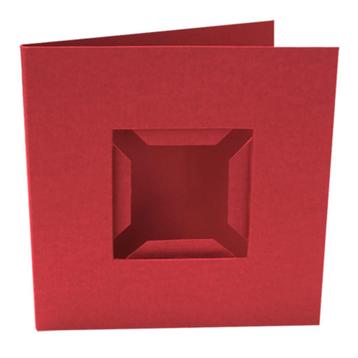 Kaarten passe-partout dubbele ril voorkant 4 stuks rood beschikbaar voor biedingen