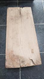 Oud tafeltje, bijzettafeltje, wabi sabi, hakblok, elmhout, Ophalen, Gebruikt, 75 cm of meer, Rechthoekig