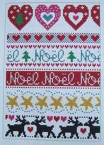 Borduurpatroon  Kerst merklap   nr 5972, Hobby en Vrije tijd, Borduren en Borduurmachines, Verzenden, Nieuw, Handborduren, Patroon