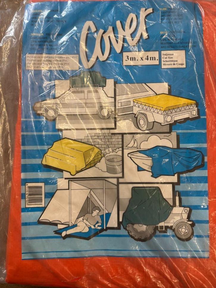 Afdekzeil 3x4 meter, Doe-het-zelf en Verbouw, Zeil en Folie, Nieuw, Zeil, 10 tot 15 m², Ophalen