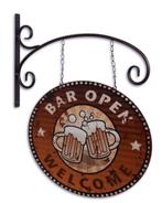 Hele leuke ijzeren uithangbord dubbelzijdig., Ophalen of Verzenden, Nieuw, Reclamebord