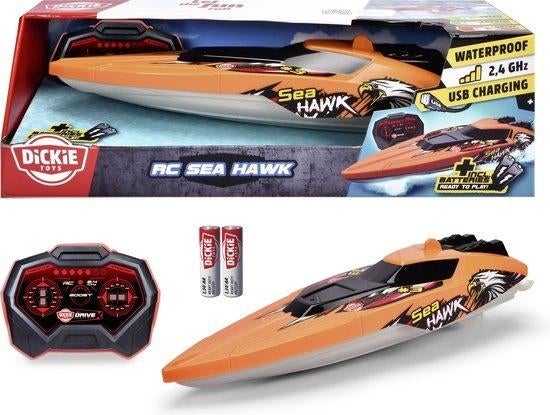 Dickie Toys - Rc Sea Hawk - Bestuurbare speedboot, Kinderen en Baby's, Speelgoed | Speelgoedvoertuigen, Nieuw, Ophalen of Verzenden