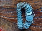Armband van zilveren dubbeltjes, Sieraden, Tassen en Uiterlijk, Antieke sieraden, Ophalen of Verzenden, Zilver, Armband