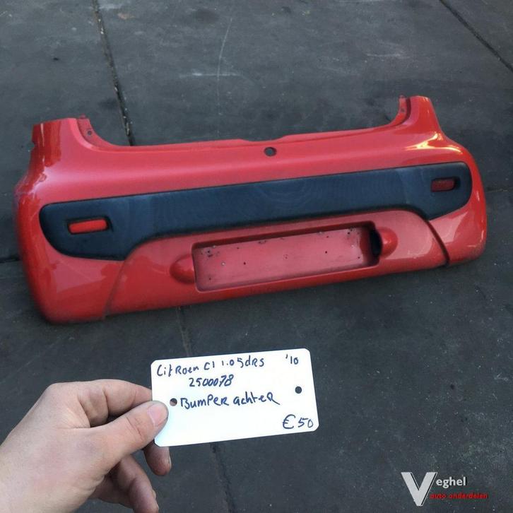 Citroen C1 1.0 5drs 2010 Wagennr 2500078  Achterbumper, Auto-onderdelen, Carrosserie en Plaatwerk, Bumper, Achter, Gebruikt, Ophalen