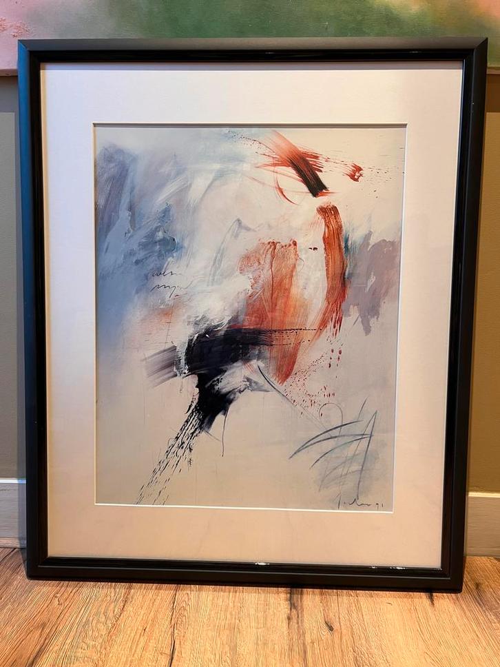 Kunstwerk van Carla Raadsveld met lijst, Antiek en Kunst, Kunst | Schilderijen | Abstract, Ophalen