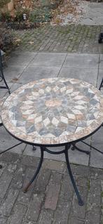 Leuk 3 delig bistro tuinset mozaiek, Tuin en Terras, Ophalen, Zo goed als nieuw, Overige materialen, 2 zitplaatsen