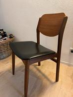 Vintage eetkamerstoelen Scandinavisch Deens, Ophalen, Zo goed als nieuw, Bruin