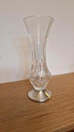 Art Deco Kristal zilver vaasje vaas 2x gemerkt zoe fotos, Antiek en Kunst, Antiek | Glas en Kristal, Ophalen of Verzenden