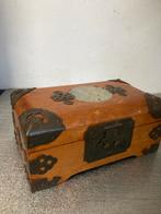 Chinees rozenhout sieradenkistje met celadon, Ophalen of Verzenden