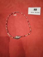 Koraal ketting met zilveren accenten, Ophalen of Verzenden, Zo goed als nieuw, Met edelsteen, Rood