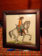 grote tegel met spaanse ruiter en paard, Antiek en Kunst, Antiek | Wandborden en Tegels, Ophalen of Verzenden