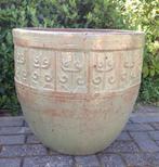 Geglazuurde potten tran in 4 maten 2 kleuren old look., Ophalen, 40 cm of meer, Rond, Nieuw